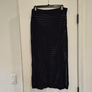SHEIN Black Crochet Maxi Skirt